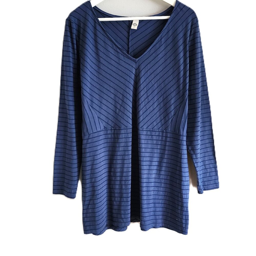 Vêtements Mandala long sleeve blue striped tunic